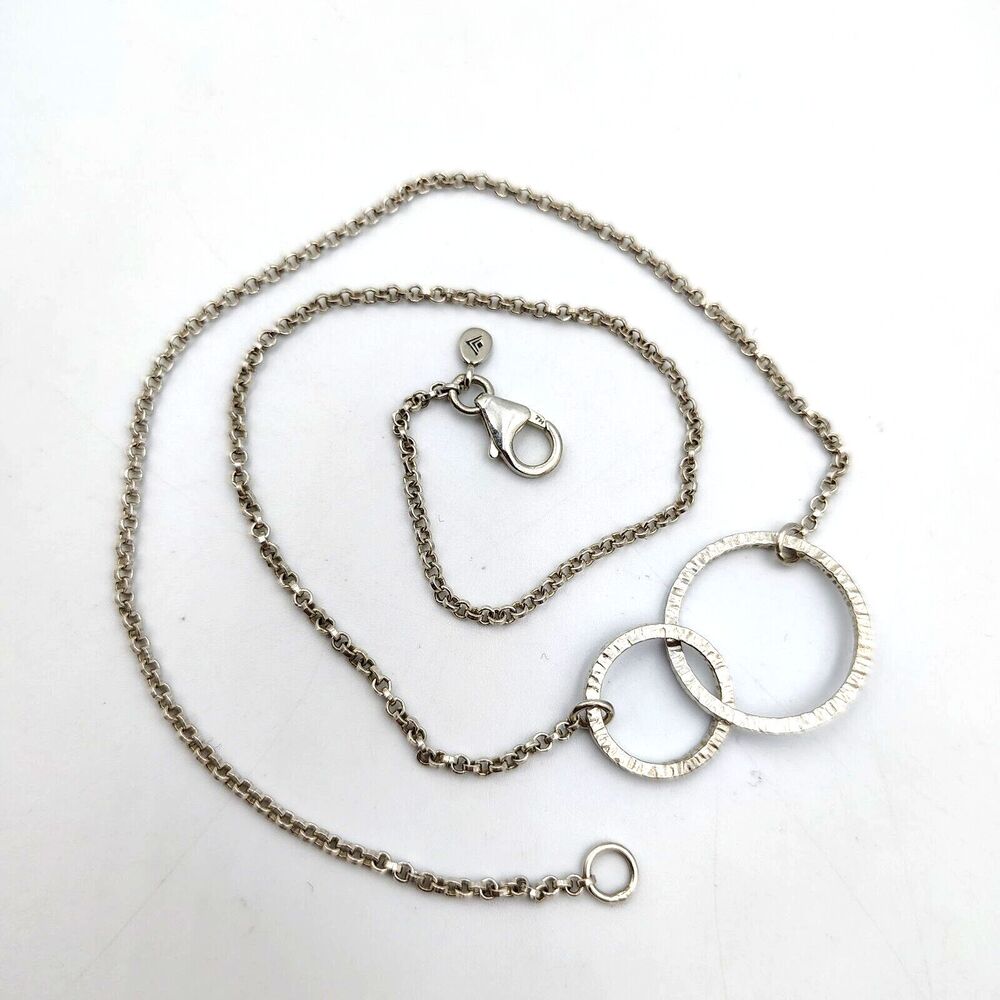 Vintage Silpada Sterling Silver 925 Sweet Circles Pendant Necklace N2297 16"